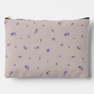 Dusty Rose Japanese Balloon Flower Floral Pattern Accessory Pouch