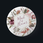 Dusty Rose Maid of Honour Button<br><div class="desc">This timeless,  romantic design features a floral bouquet with soft colours and botanical accents. All aspects of this design can be edited (font,  text size,  or floral accents moved/removed) to fit your needs. Please contact me if you need help with this design</div>