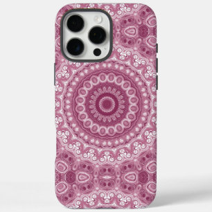 Dusty Rose Mandala Pattern Design iPhone 16 Pro Max Case