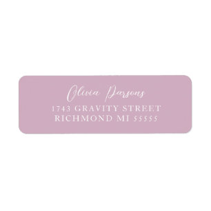 Dusty Rose Modern Elegantly Scripted AddressLabel