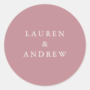 Dusty Rose Modern Wedding Envelope Seals