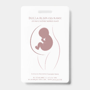 Dusty Rose Mother Baby Branding ID Badge