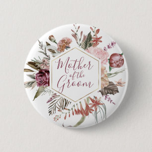 Dusty Rose Mother of the Groom Button
