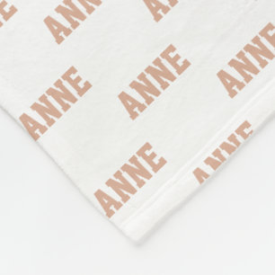 Dusty Rose Name Simple Pattern  Fleece Blanket
