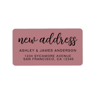 Dusty Rose New Address Label