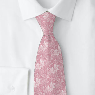 Dusty Rose Ornate Botanical Tie