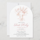 dusty rose pampas floral first communion