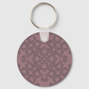 Dusty rose pattern key ring