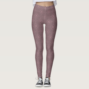 Dusty rose pattern leggings