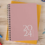 Dusty Rose Personal Weekly Planner<br><div class="desc">Simple personal stationery annual planner with dusty rose cover. Annual planner (12 months) with open monthly overviews and weekly planning sheets. Contact for assistance in personalising.</div>