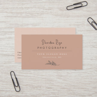 Dusty Rose Personalised Botanical Business Card