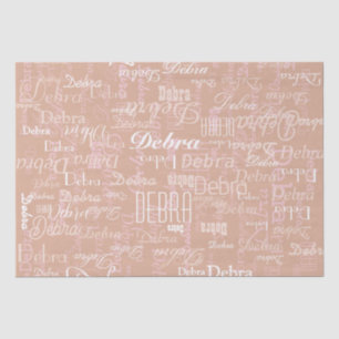 Dusty Rose Personalised Name  Tissue Paper