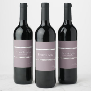 Dusty rose pink customisable engagement wine label