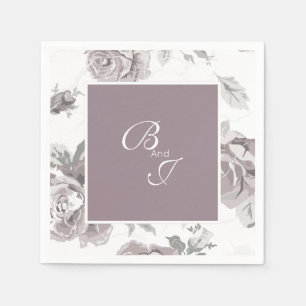 Dusty rose pink engagement party napkins