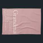 Dusty Rose Pink Grandma Granny Definition  Tea Towel<br><div class="desc">Personalise for your special Grandma,  Grandmother,  Granny,  Nan or Nanny to create a unique gift for birthdays,  Christmas,  mother's day or any day you want to show how much she means to you. A perfect way to show her how amazing she is every day. Designed by Thisisnotme©</div>