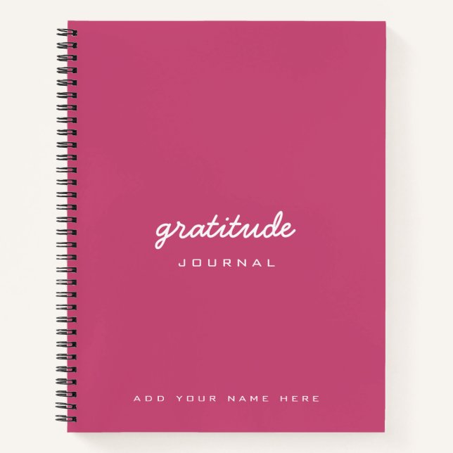 dusty rose pink gratitude journal notebook (Front)