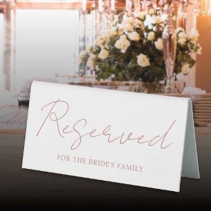 Dusty Rose Pink Minimalist Script Reserved