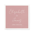 Dusty Rose Pink Modern Minimalist Script Wedding