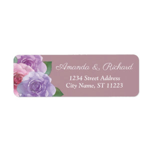 Dusty Rose Pink Purple Elegant Floral Wedding