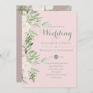 Dusty Rose Pink Sage Magnolia Wedding BUDGET
