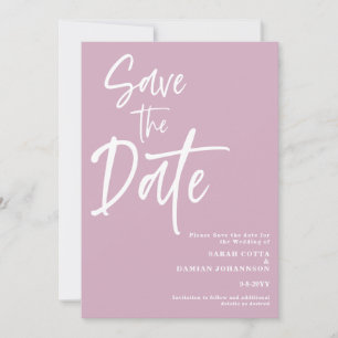 Dusty Rose Pink Save the date Card