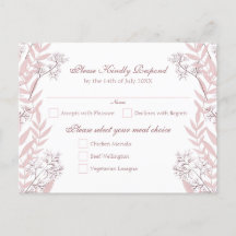 Dusty Rose Pink Wedding Vintage Botanical