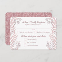 Dusty Rose Pink Wedding Vintage Botanical