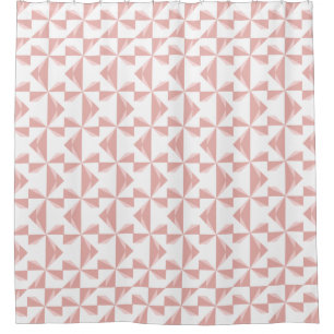 Dusty Rose Pinwheel Shower Curtain