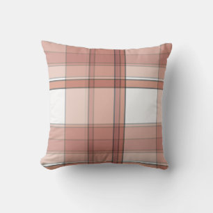 Dusty Rose Plaid Print Cushion