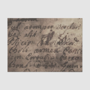 Dusty rose printed parchment paper list writing