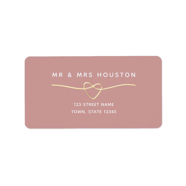 Dusty Rose Return Address Label (Front)