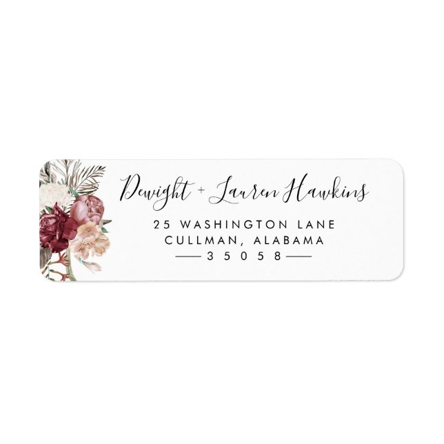 Dusty Rose | Return Address Label (Front)