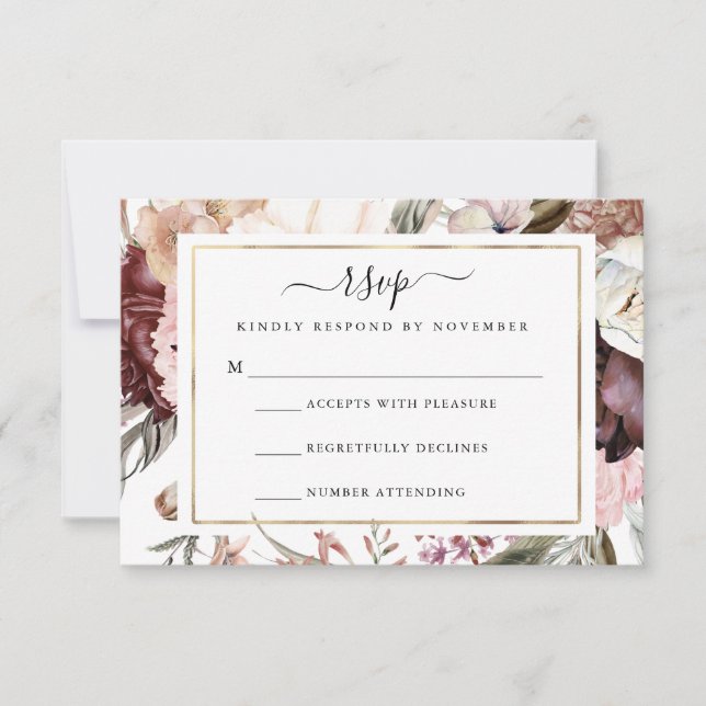 Dusty Rose RSVP Flyer (Front)