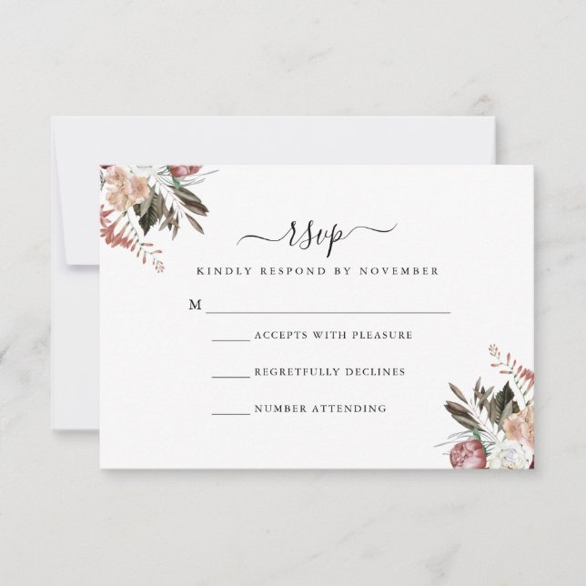 Dusty Rose RSVP Flyer (Front)