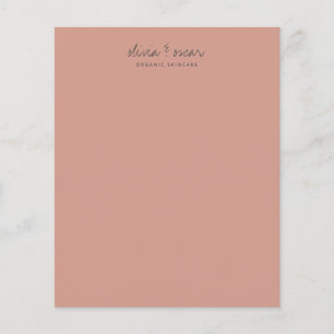 Dusty Rose Script Minimalist Business Stationery