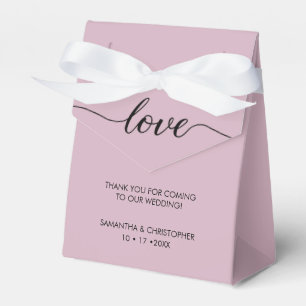 Dusty Rose Simple & Elegant Love Wedding ScrIpt  Favour Box