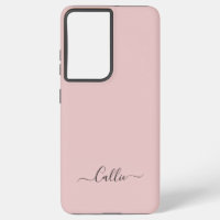 Dusty Rose Simple Minimalist Script Custom Name