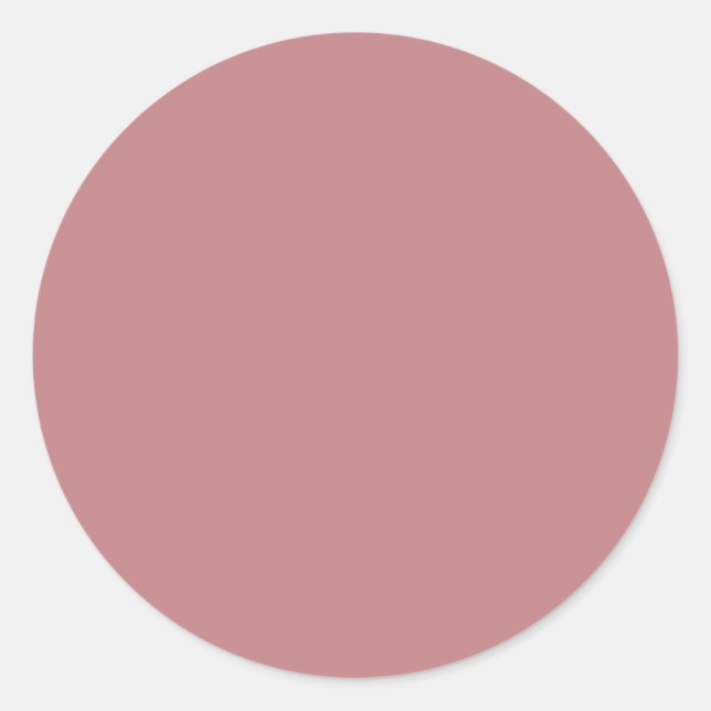 Dusty Rose Solid Colour Classic Round Sticker (Front)