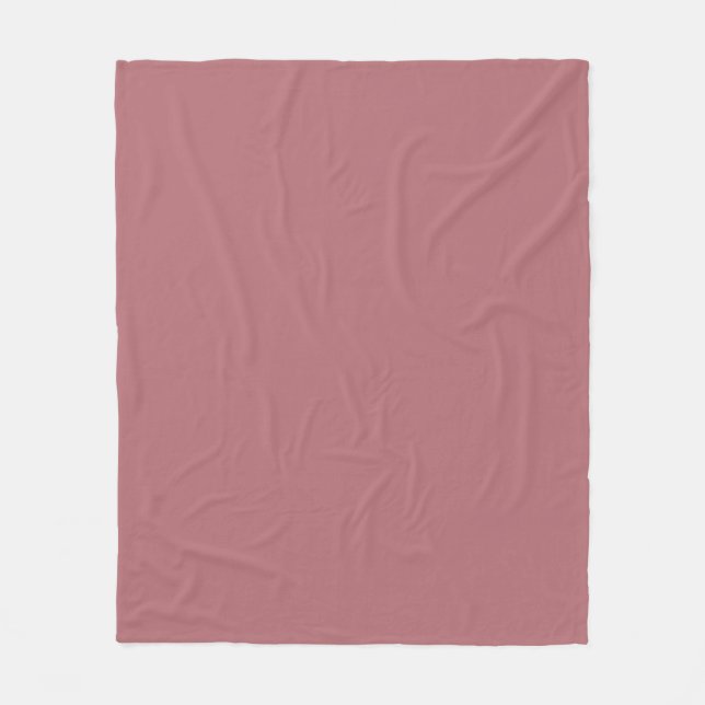 Dusty Rose Solid Colour  Fleece Blanket (Front)