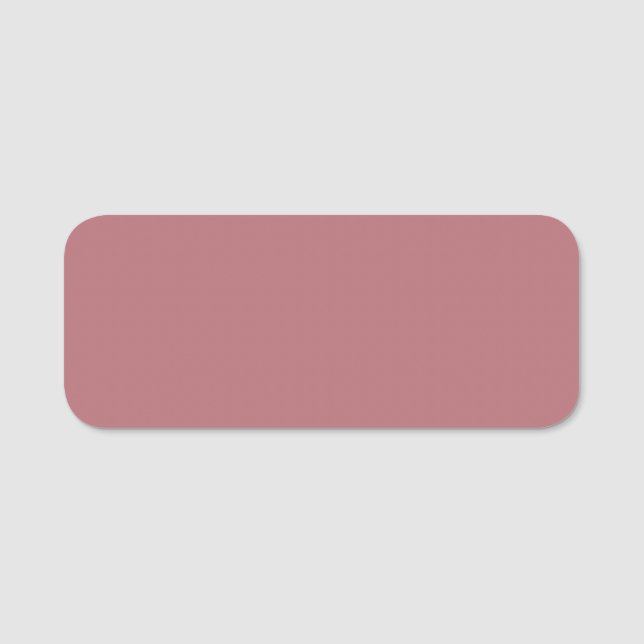 Dusty Rose Solid Colour  Name Tag (Front)