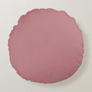 Dusty Rose Solid Colour Round Cushion