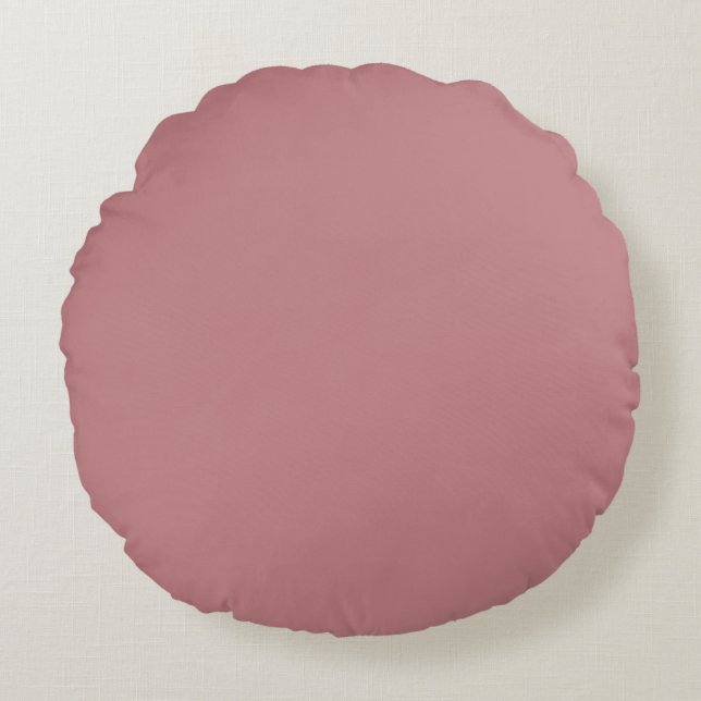 Dusty Rose Solid Colour Round Cushion (Front)