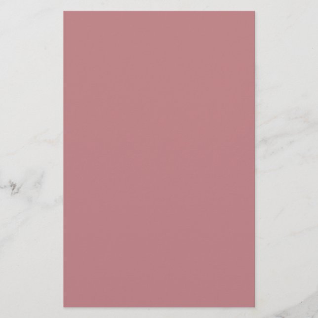 Dusty Rose Solid Colour Stationery (Front)