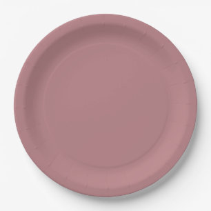 Dusty Rose Solid Colour Wedding Paper Plate