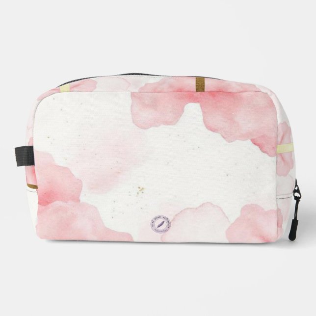 Dusty Rose Sprinkled Gold Frame Mäppchen Dopp Kit (Front)
