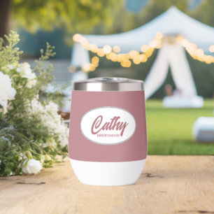 Dusty Rose Stylised Name Wedding Bridesmaid