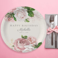 Dusty Rose Vintage Floral Women's Birthday 