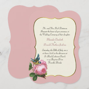 Dusty Rose Wedding Invitation