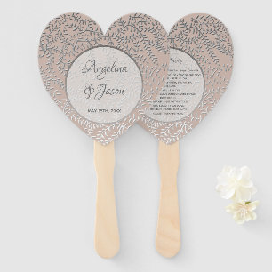Dusty Rose Wedding Party Hand Fan