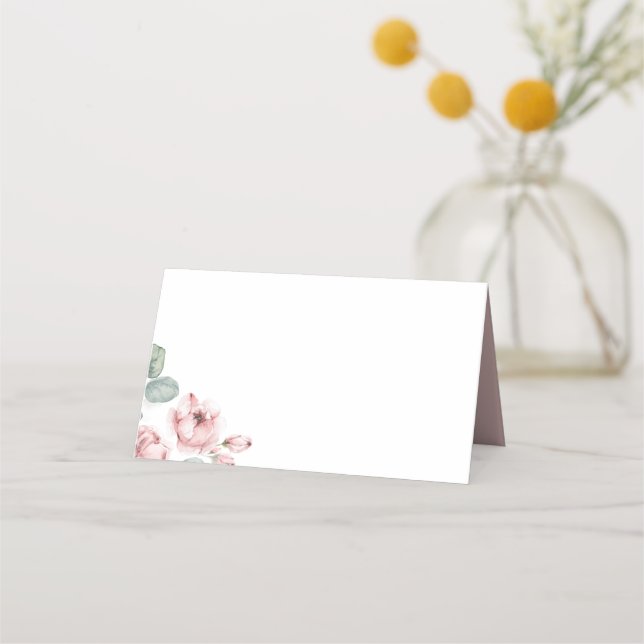 Dusty Rose Wedding Place Card (Front)